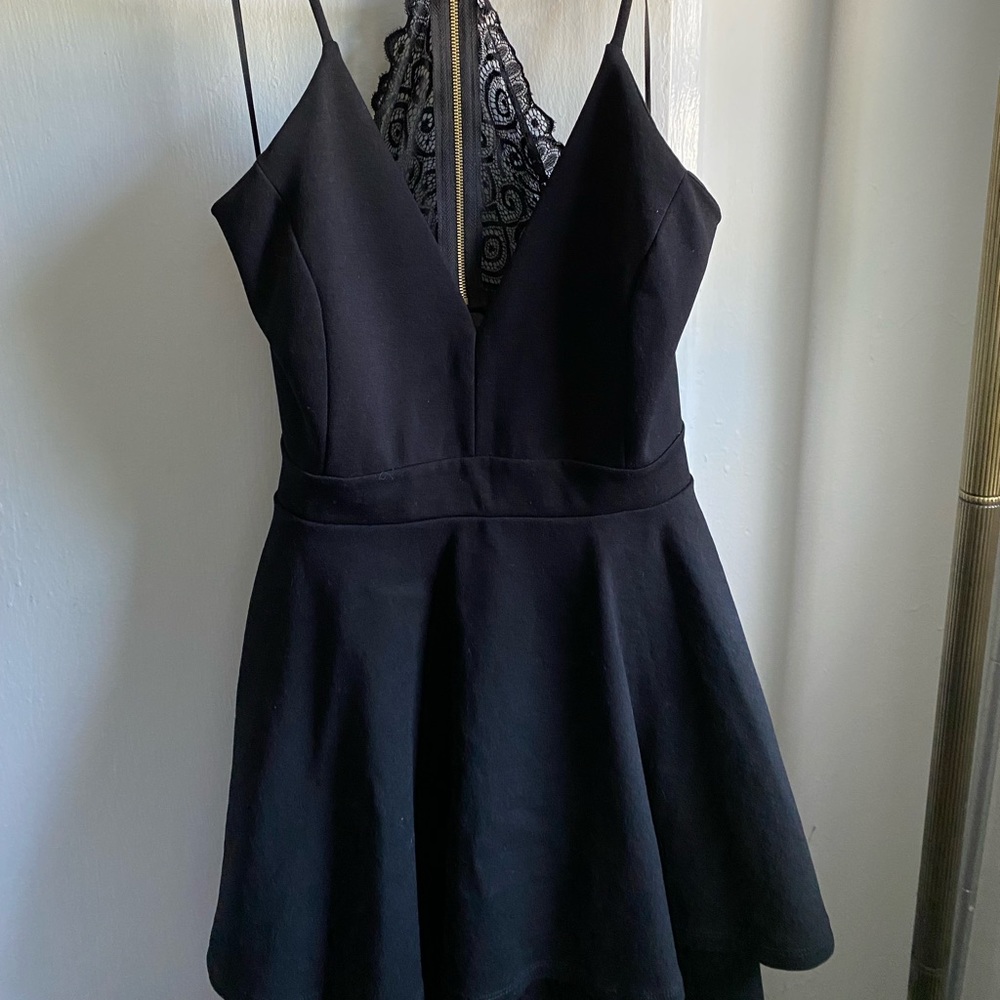 Black lace dress